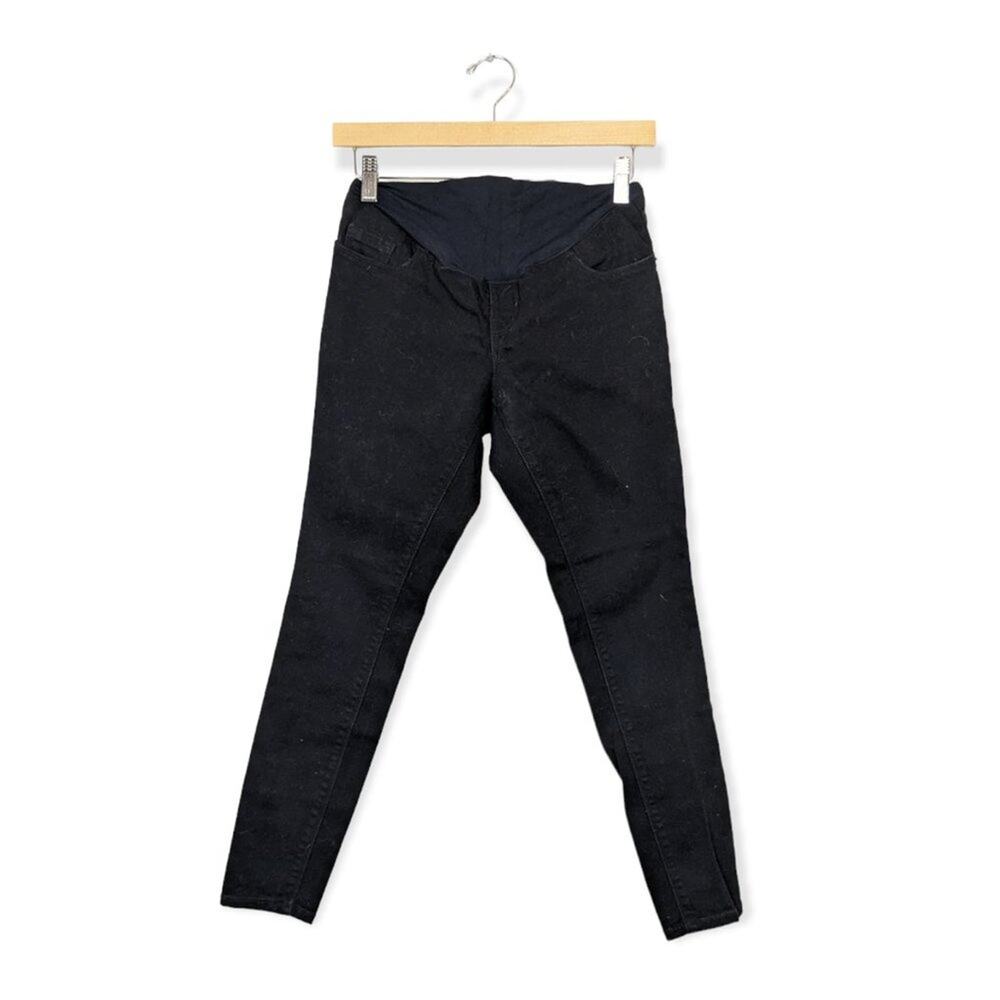 Old Navy Maternity Black Rockstar Full Panel Super Skinny Jeans